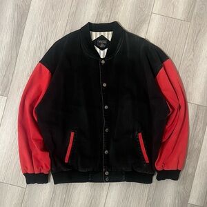 Vintage Distressed Texx Red Sleeve Varsity/Workwear Jacket